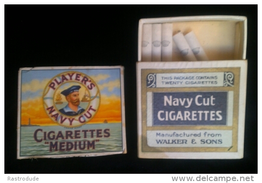 1930s PACKET PLAYERS NAVY CUT - WALKERS NAVY CUT ADVERTISING PACKET -SCARCE - Empty Cigarettes Boxes