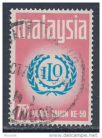 Malaysia ~ 50th Anniv. Of ILO ~ SG 73 ~ 1970 ~ Used - Malaysia (1964-...)