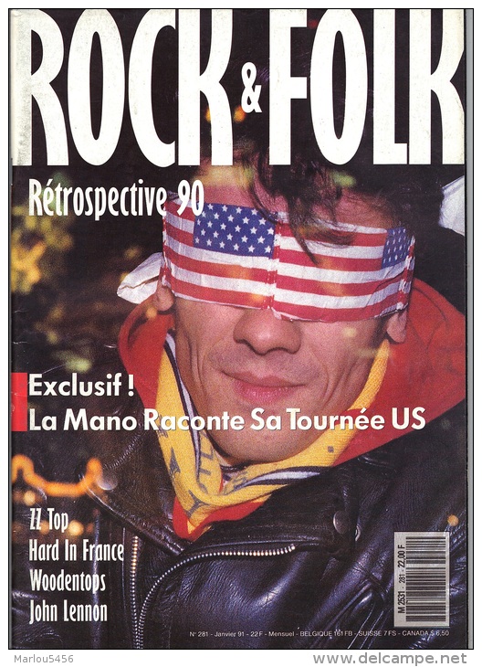 ROCK &amp; FOLK -  La Mano - John Lenon - Woodentops - Zz Top - Hard In France - Musica