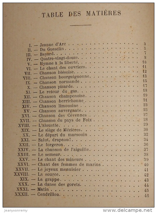 Chants Populaires Pour Les écoles. Par Julien Tiersot. 1920. - Musica