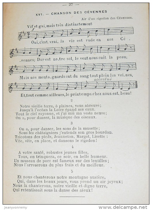 Chants Populaires Pour Les écoles. Par Julien Tiersot. 1920. - Musica