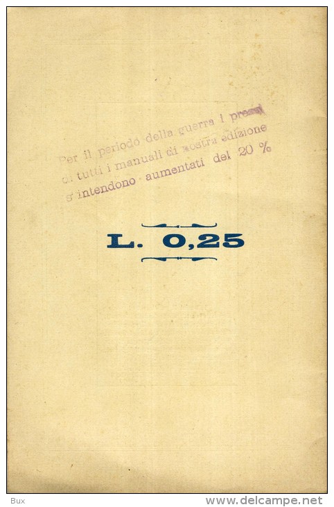 1916 LIBRETTO PER  ALLEVATORI   COPERTINA ILLUSTRATA DA A. STAGLIANO  DOTT. ADOLFO ROMIZI  TIP. C. CASSONE - Altri & Non Classificati