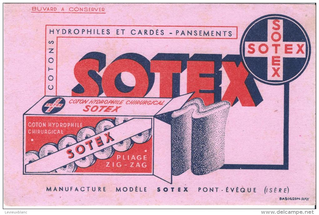Pharmacie/ SOTEX/ Cotons Hydrophiles/ PONT-EVEQUE/ Isére/Vers 1945-1955    BUV58 - Drogisterij En Apotheek