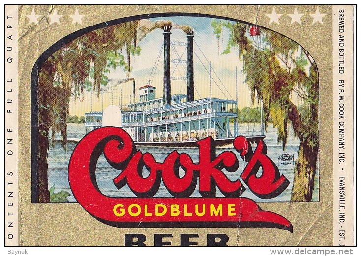 COOK`S  GOLDBLUME BEER  --   UNITED STATES - Afiches