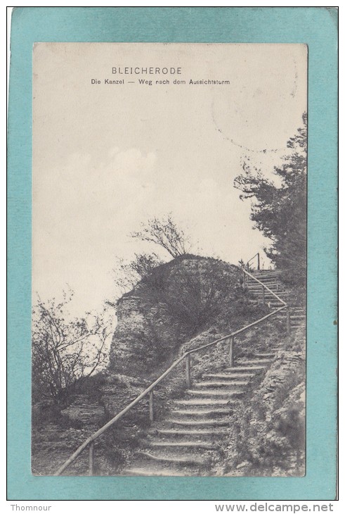 BLEICHERODE  -  DIE  KANZEL - WEG  NACH DEM  AUSSICHTSTURM  -  1923  - - Bleicherode