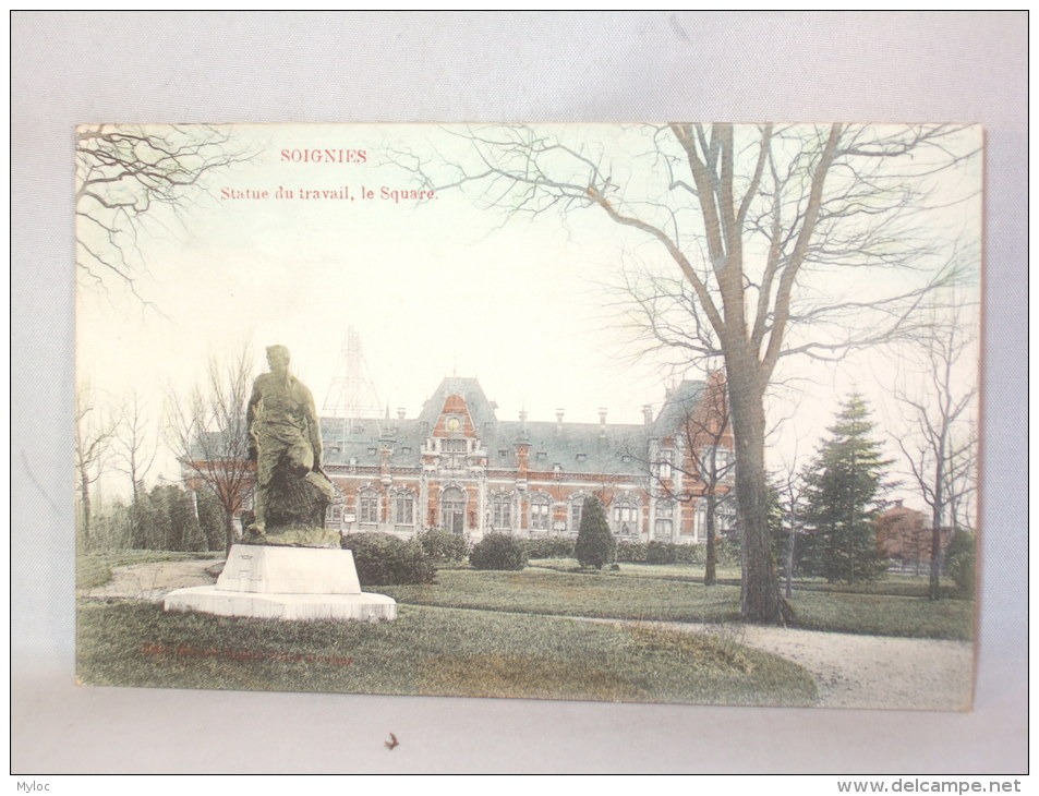 Soignies. Statue Du Travail, Le Square - Soignies