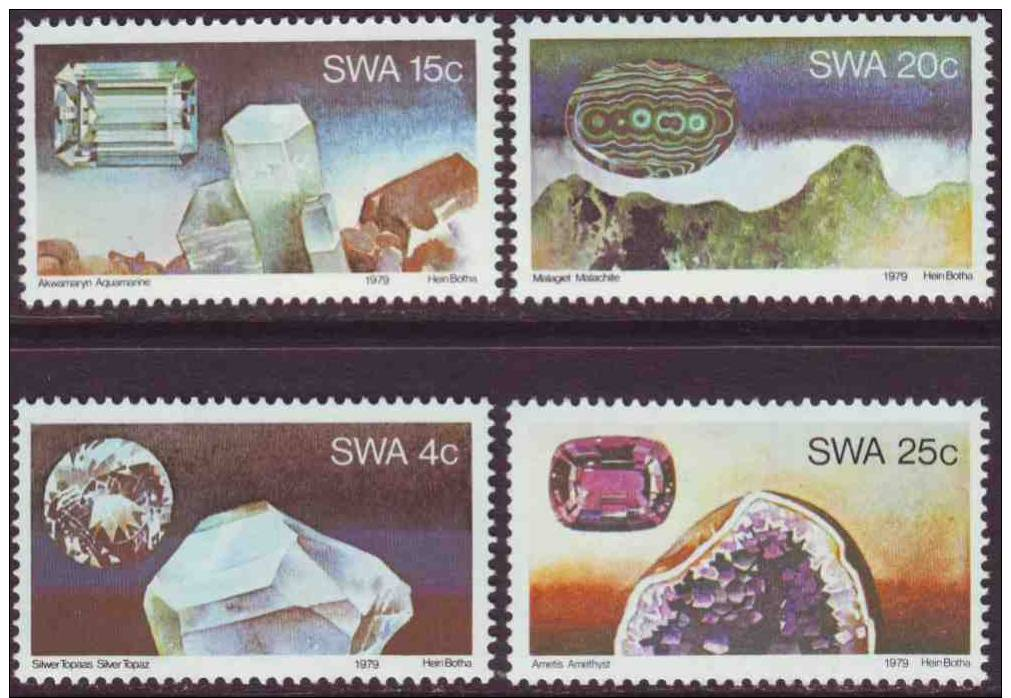 D90819 South West Africa 1979 GEMS DIAMONDS MNH Set  - SWA Namibia Namibie Sudwes Afrika - Namibië (1990- ...)