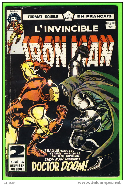 BD, FRANÇAIS - L´INVINCIBLE IRON MAN No 105/106 - FORMAT DOUBLE - ÉDITIONS HÉRITAGE INC, 1982 - 52 PAGES - - Other & Unclassified