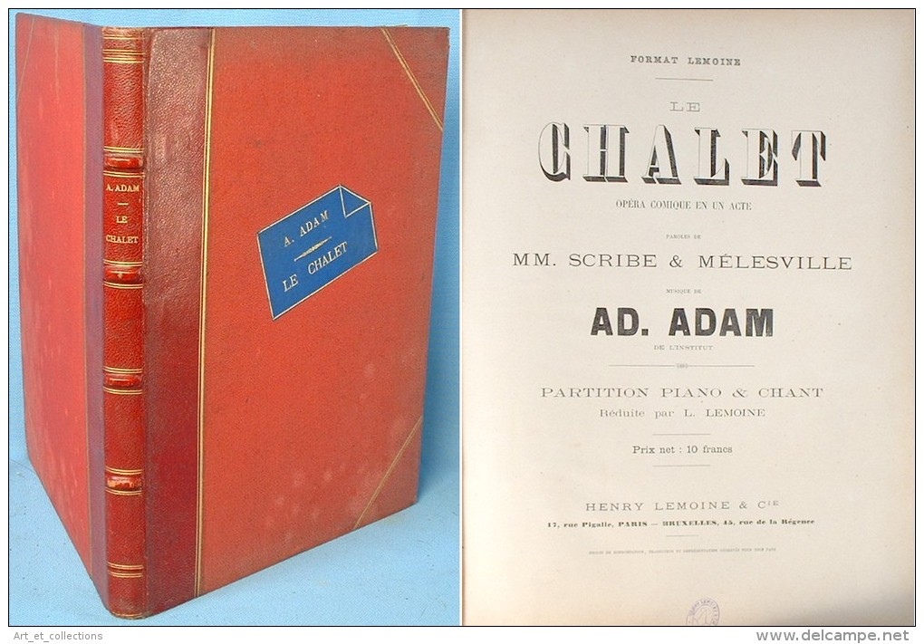 Partition De L’opéra « Le Chalet » D’Adolphe Adam - Operaboeken