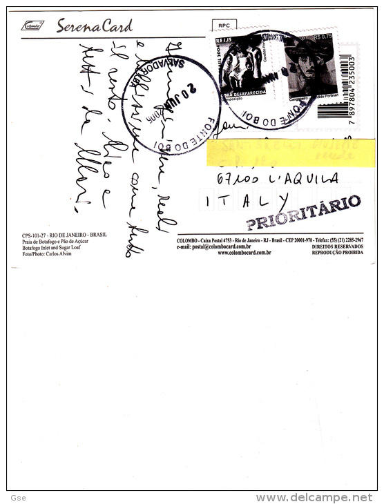 BRASILE  2005 Cartolina Per L'Italia - Storia Postale