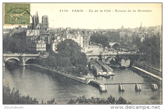 CPA PARIS - ILE DE LA CITE - ECLUSE DE LA MONNAIE - Sonstige & Ohne Zuordnung