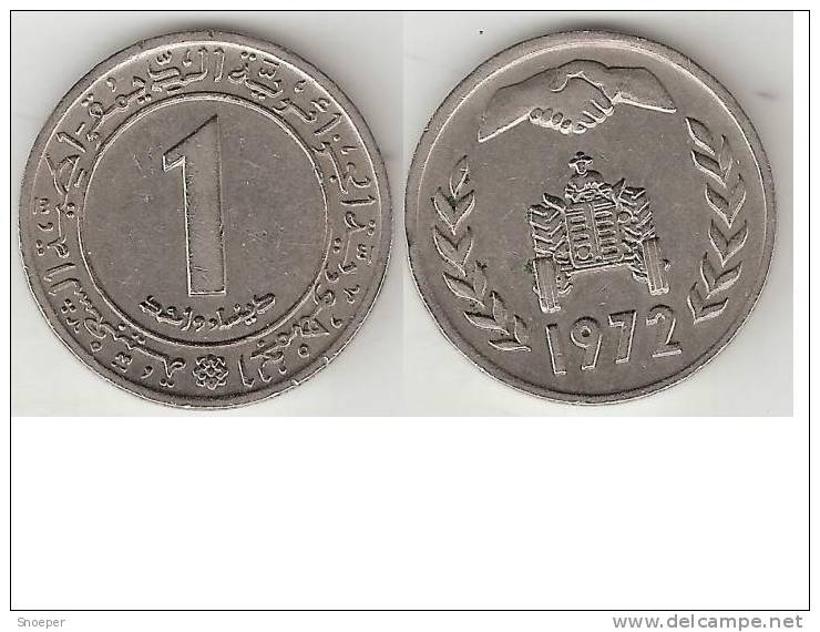 Algeria 1  Dinar 1972  Km 104.1  Vf+ - Algerien