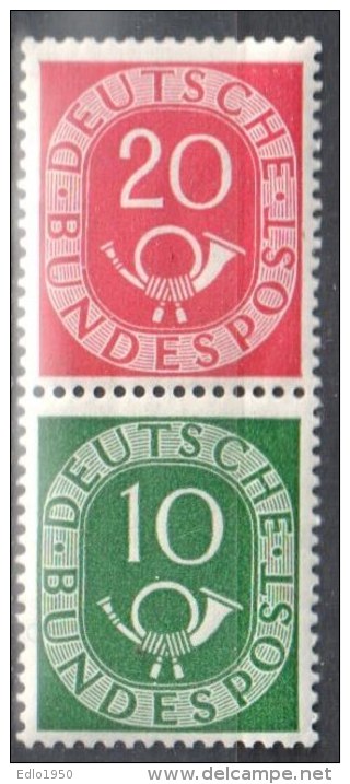 Germany BRD1951 Michel Nr.S 9 - 130/128  Zusammendruck MNH (**). - Se-Tenant