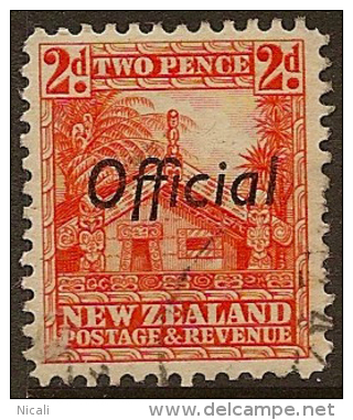 NZ 1936 2d Whare Official P12.5 SG O123b U #AL1371 - Service