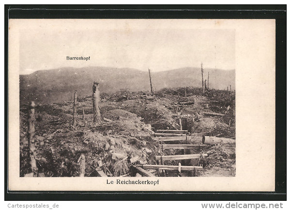 CPA Reichackerkopf, Schützengraben Am Rande Des Schlachtfeldes - War 1914-18