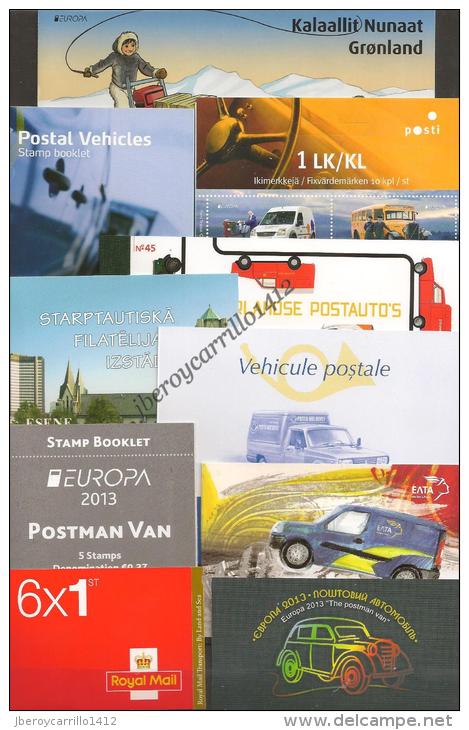 EUROPA 2013- TEMA ANUAL “LOS VEHICULOS POSTALES"- COLECCIÓN  DE LOS 20 CARNETS  OFICIALES  EMITIDOS - Collections