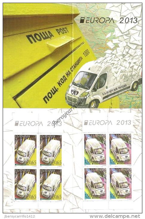 EUROPA 2013- TEMA ANUAL “LOS VEHICULOS POSTALES"- COLECCIÓN  DE LOS 20 CARNETS  OFICIALES  EMITIDOS