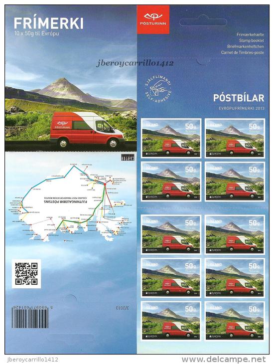 EUROPA 2013- TEMA ANUAL “LOS VEHICULOS POSTALES"- COLECCIÓN  DE LOS 20 CARNETS  OFICIALES  EMITIDOS