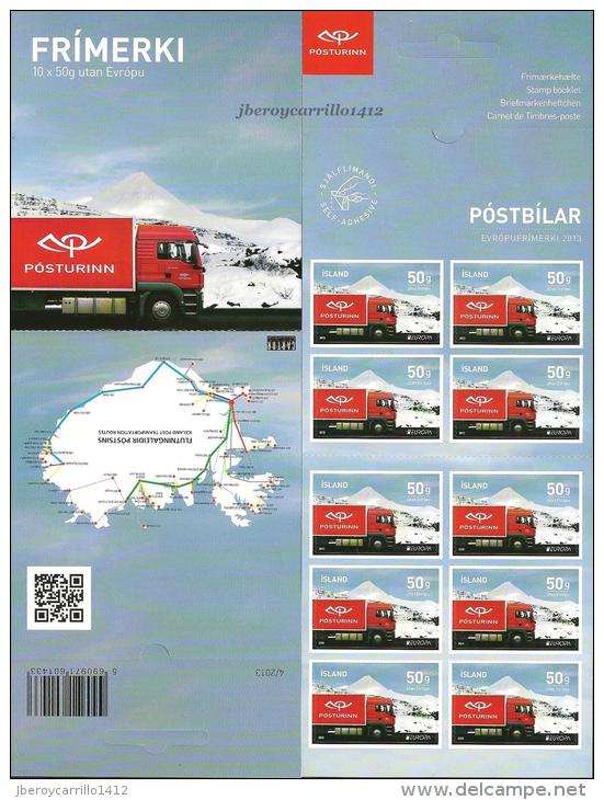 EUROPA 2013- TEMA ANUAL “LOS VEHICULOS POSTALES"- COLECCIÓN  DE LOS 20 CARNETS  OFICIALES  EMITIDOS