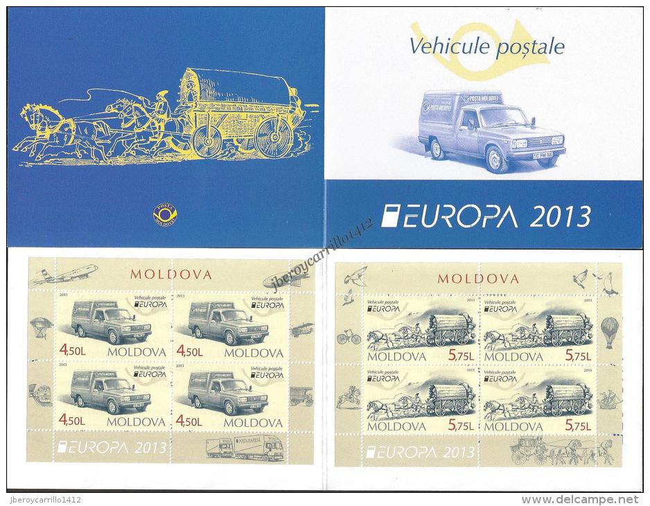 EUROPA 2013- TEMA ANUAL “LOS VEHICULOS POSTALES"- COLECCIÓN  DE LOS 20 CARNETS  OFICIALES  EMITIDOS