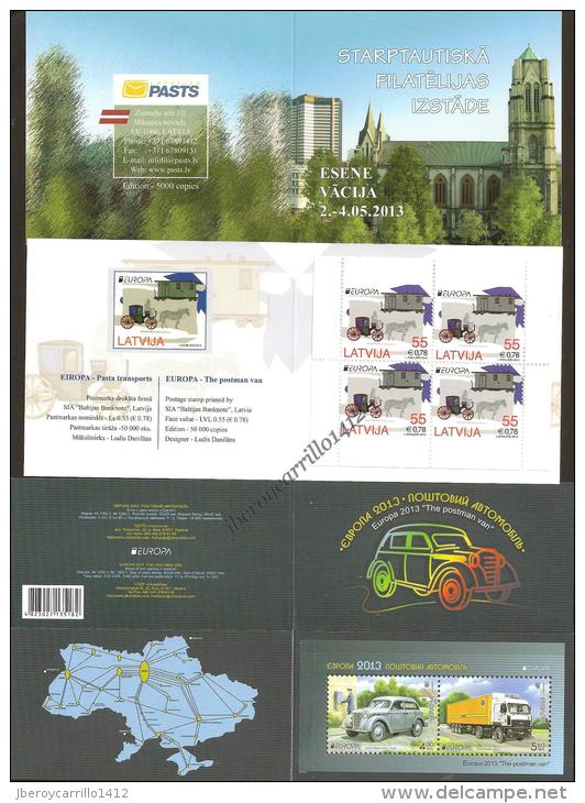 EUROPA 2013- TEMA ANUAL “LOS VEHICULOS POSTALES"- COLECCIÓN  DE LOS 20 CARNETS  OFICIALES  EMITIDOS