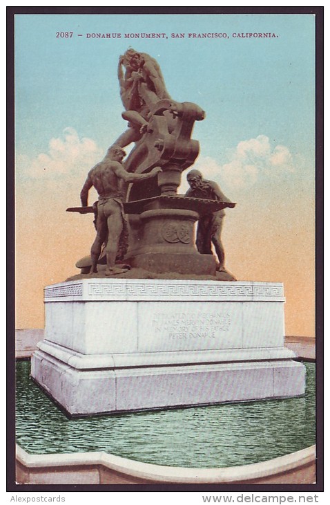 DONAHUE MONUMENT, SAN FRANCISCO, CALIFORNIA (USA, 1910's). Mint Postcard - Monuments