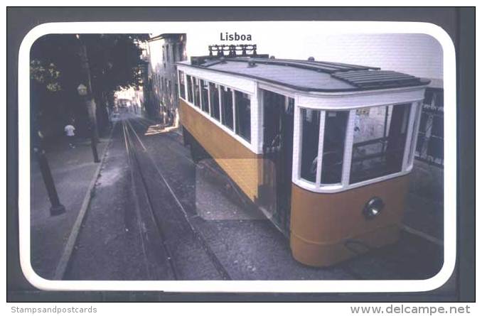 Portugal Entier Postal Tram Ascenseur Lisbonne 2004 Postal Stationery Card Lisbon Tramway Elevator 2004 - Tranvie