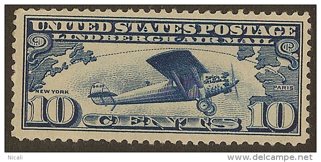 USA 1927 10c Air Transatlantic SG A646 HM #AL446 - 1b. 1918-1940 Unused