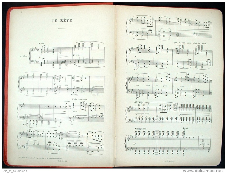 Partition Reliée De L’opéra « Le Rêve » D’Alfred Bruneau - Opera
