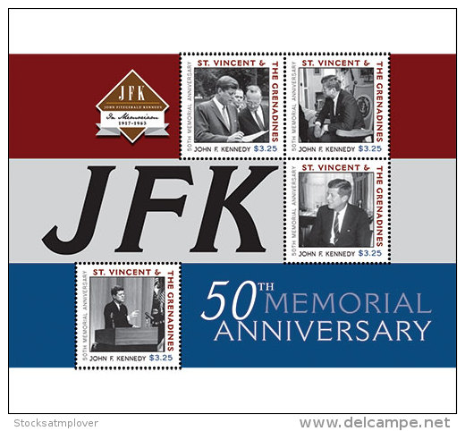 St. Vincent And The Grenadines-2013-Famous People-John F. Kennedy - Kennedy (John F.)