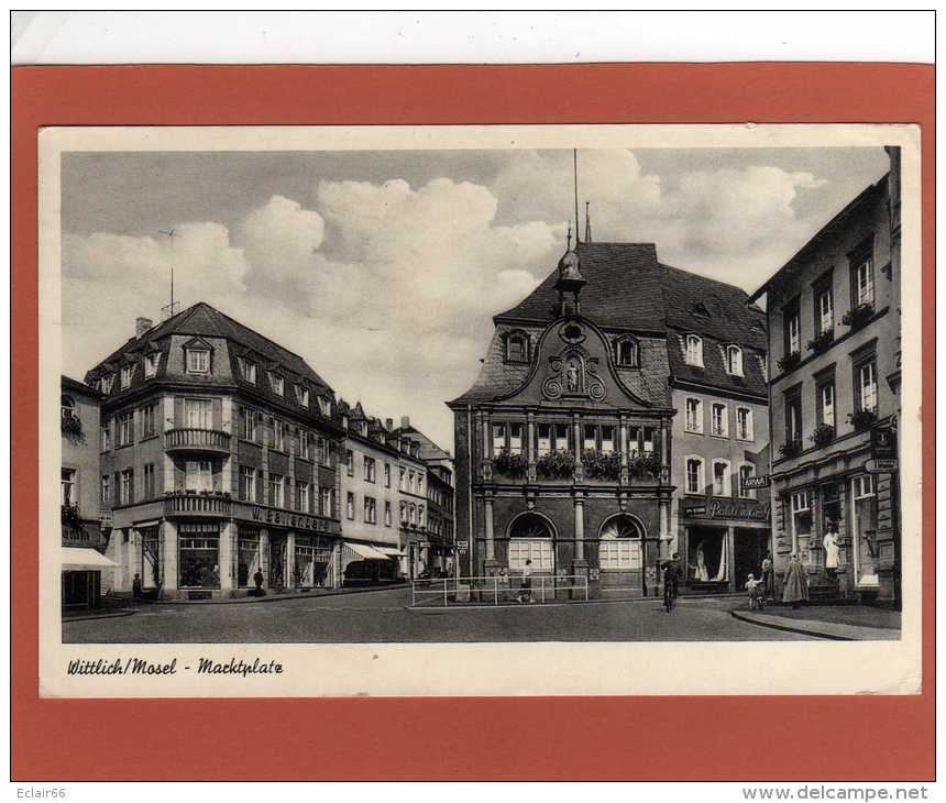 WITTLICH MOSEL MARKPLATZ MIT RATHAUS  Cpm Année 1958 Animée  Poste Aux Armées - Wittlich