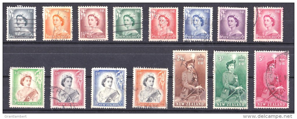 New Zealand 1953 Queen &amp; Q. On Horseback To 5/- Used - Gebruikt