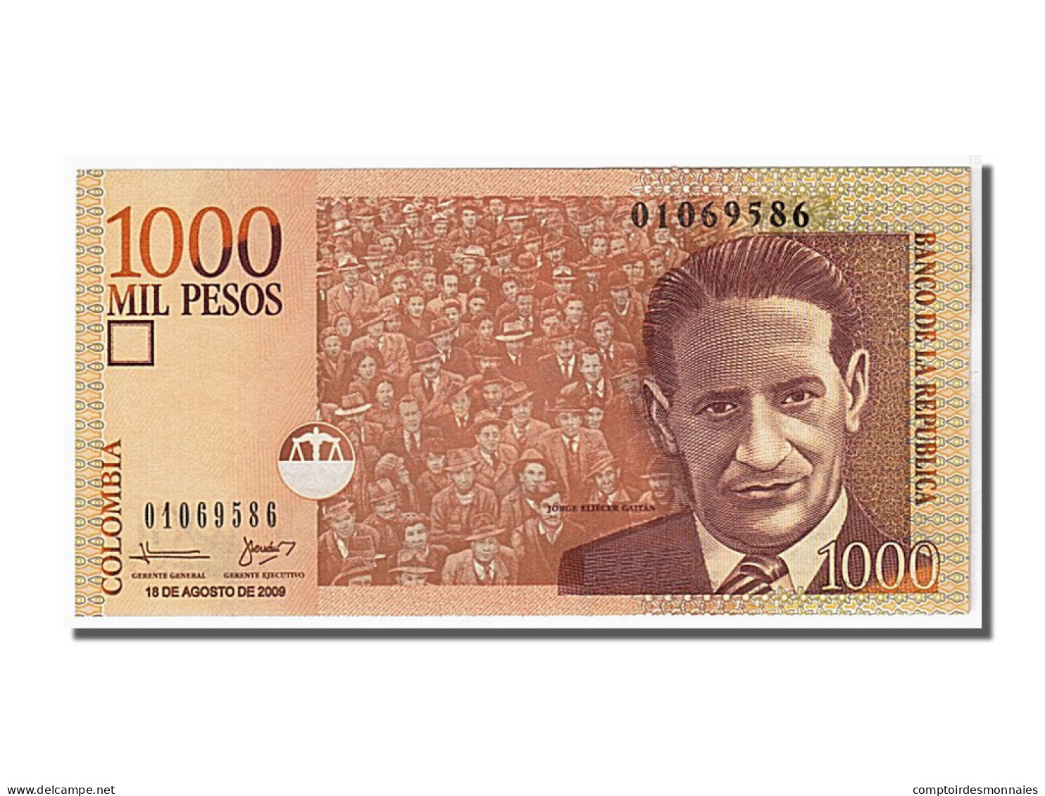 Billet, Colombie, 1000 Pesos, 2009, KM:456l, NEUF - Colombia