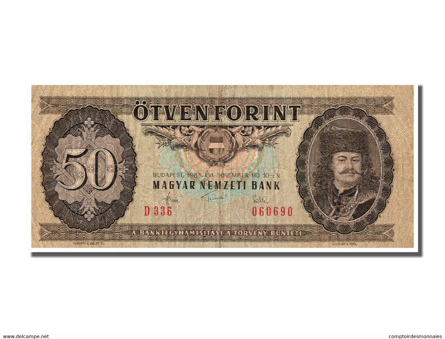 Billet, Hongrie, 50 Forint, 1983, 1983-11-10, TB - Hungría