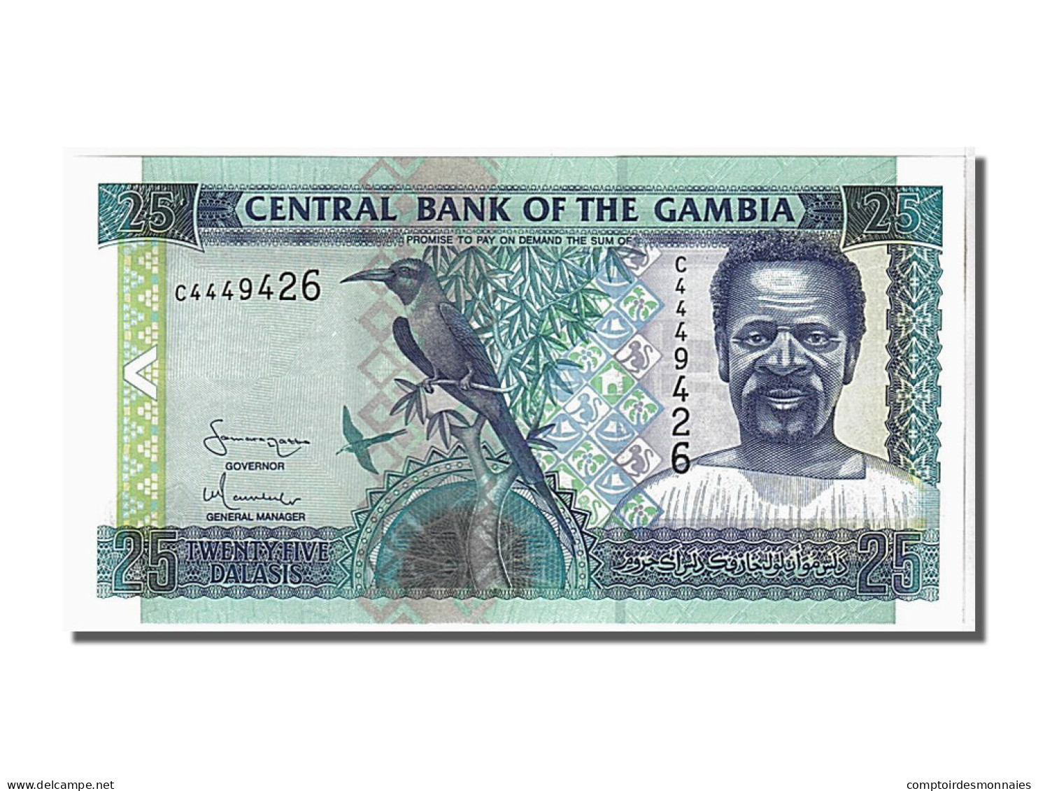 Billet, Gambia, 25 Dalasis, 2001, KM:22a, NEUF - Gambie
