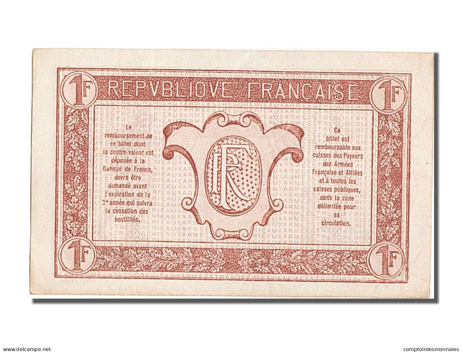 Billet, France, 1 Franc, 1917-1919 Army Treasury, 1917, SPL, Fayette:VF03.14 - 1917-1919 Trésorerie Aux Armées