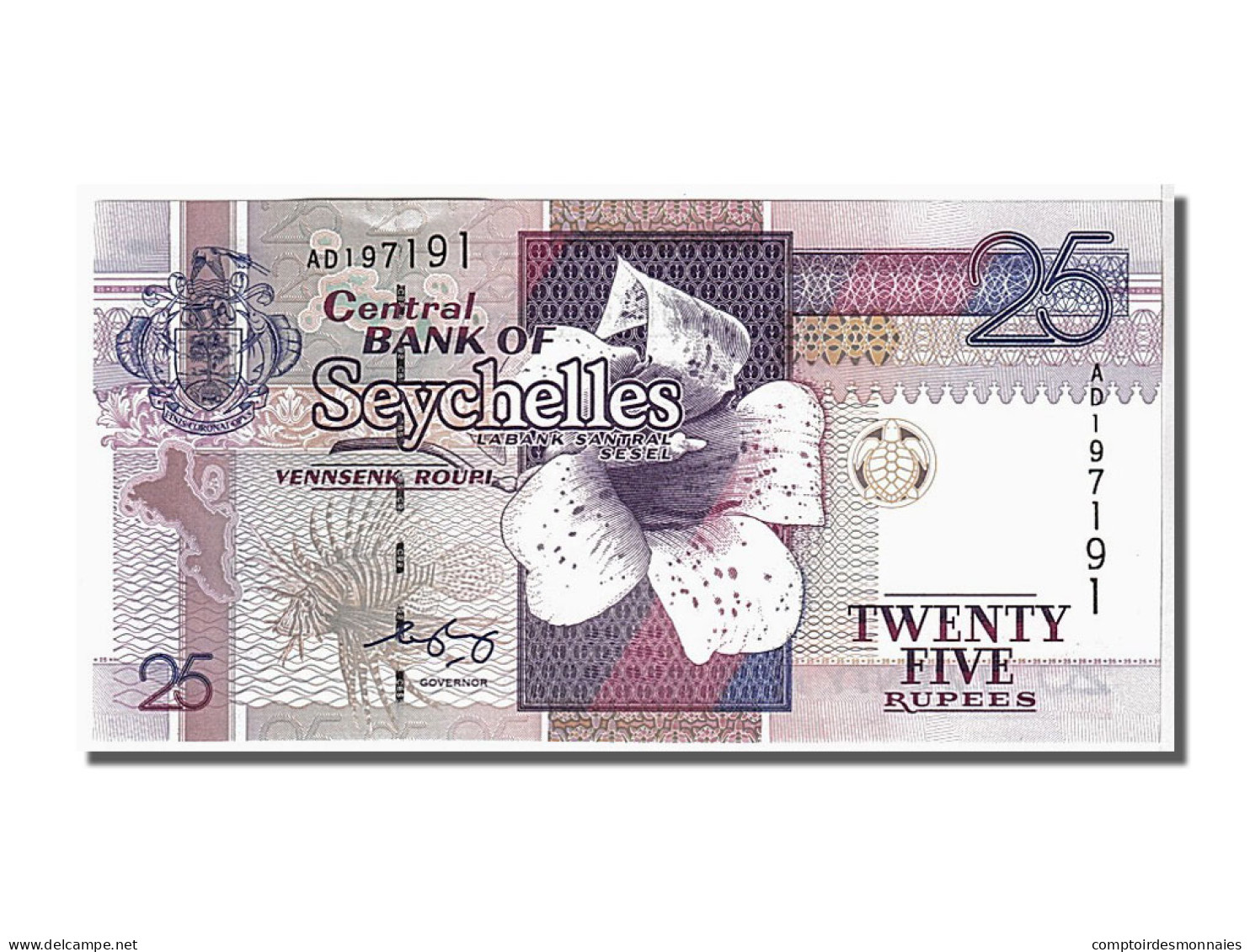 Billet, Seychelles, 25 Rupees, 1998, KM:37, NEUF - Seychelles