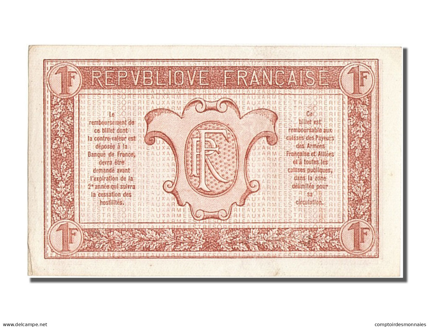 Billet, France, 1 Franc, 1917-1919 Army Treasury, 1917, SPL, Fayette:VF03.03 - 1917-1919 Armeekasse