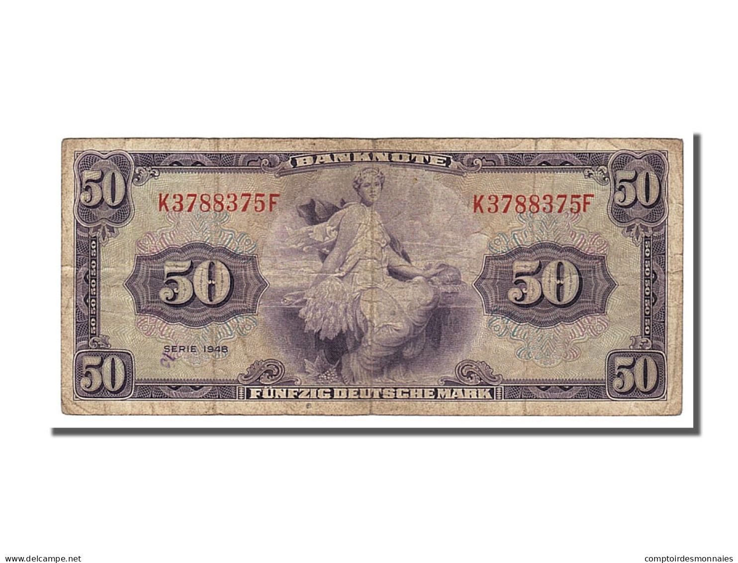 Billet, République Fédérale Allemande, 50 Deutsche Mark, 1948, TB+ - 50 Deutsche Mark