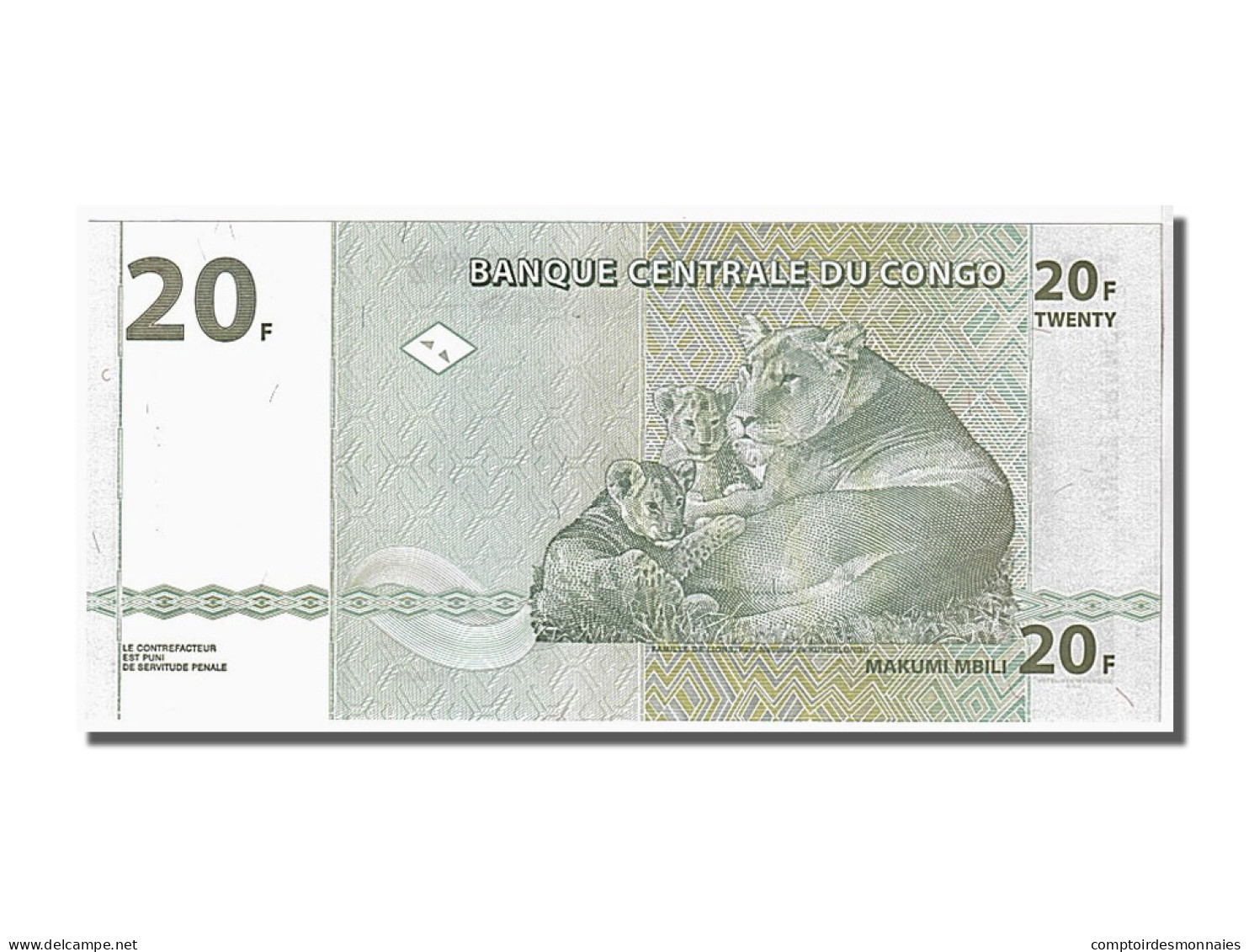 Billet, Congo Democratic Republic, 20 Francs, 2003, KM:94a, NEUF - République Démocratique Du Congo & Zaïre