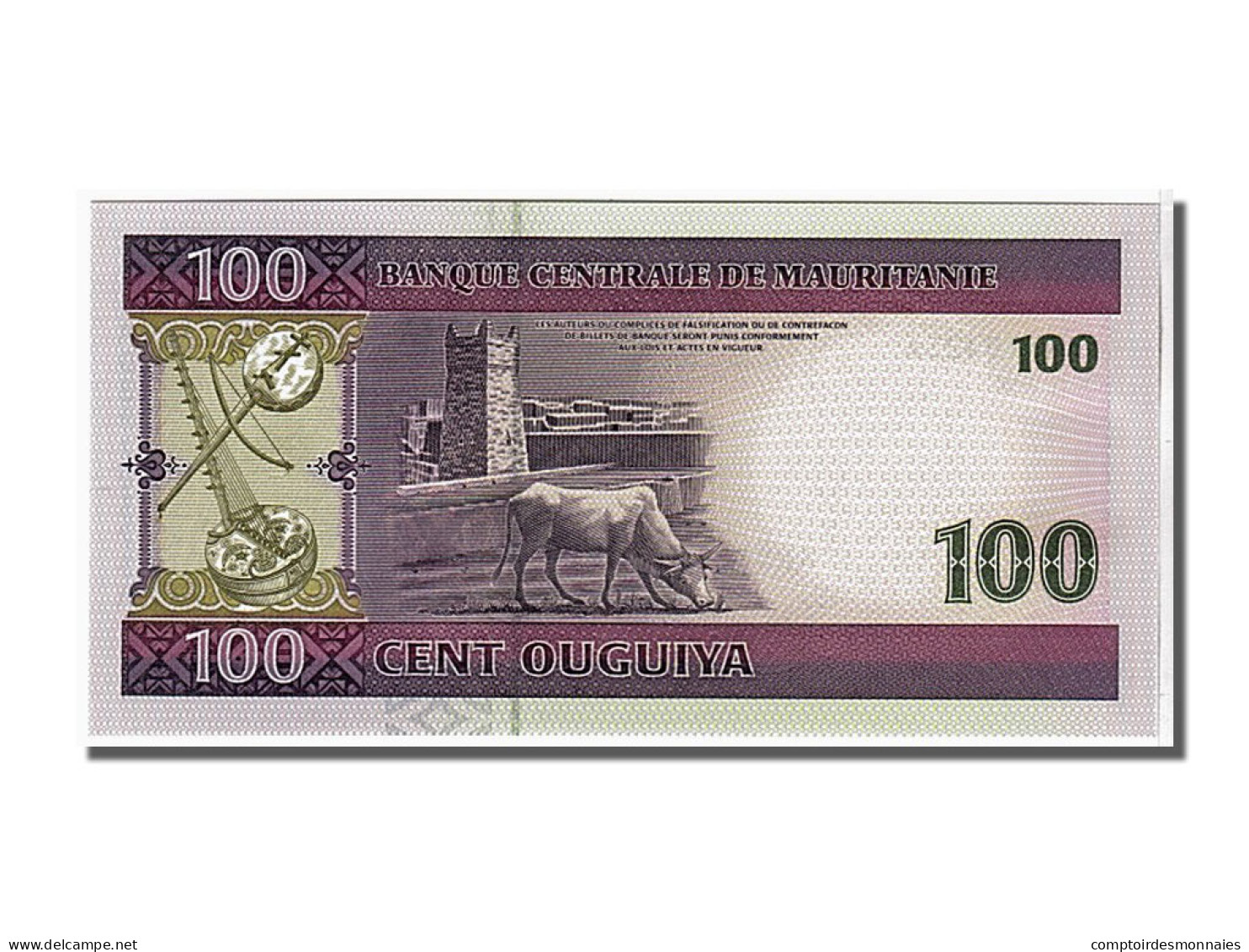 Billet, Mauritanie, 100 Ouguiya, 2008, NEUF - Mauritania