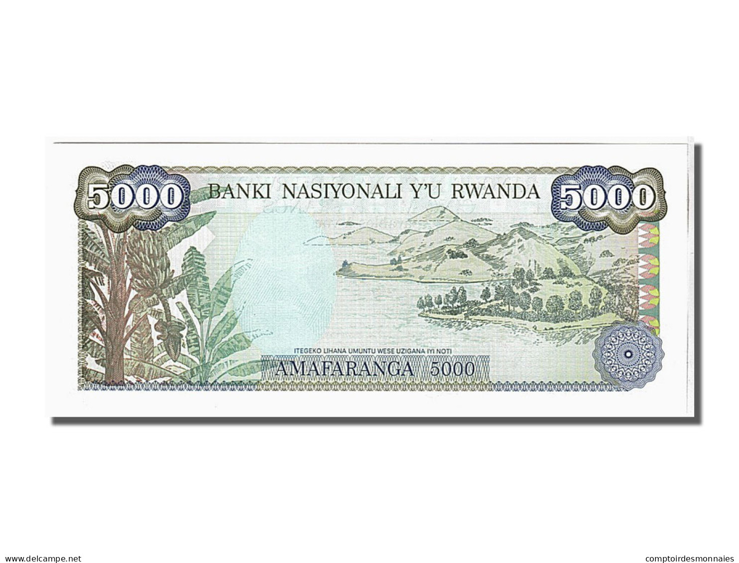 Billet, Rwanda, 5000 Francs, 1988, 1988-01-01, KM:22, NEUF - Rwanda