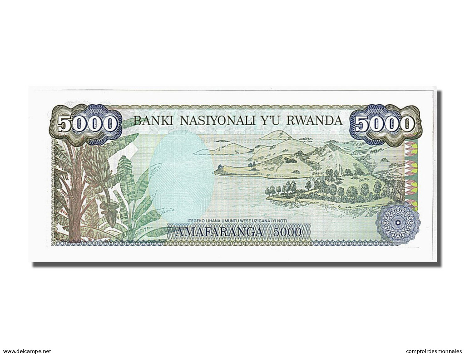 Billet, Rwanda, 5000 Francs, 1988, 1988-01-01, NEUF - Ruanda