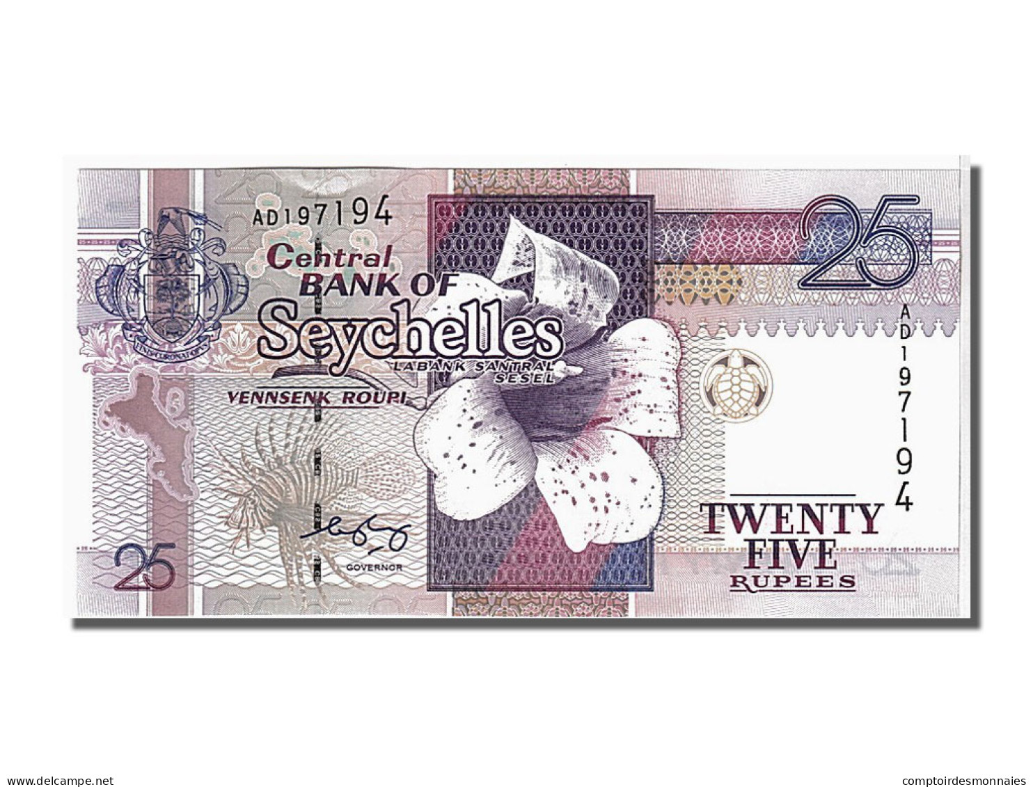 Billet, Seychelles, 25 Rupees, 1998, NEUF - Seychellen