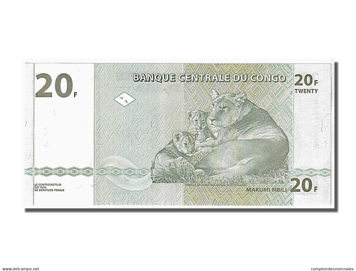 Billet, Congo Democratic Republic, 20 Francs, 2003, NEUF - Democratische Republiek Congo & Zaire