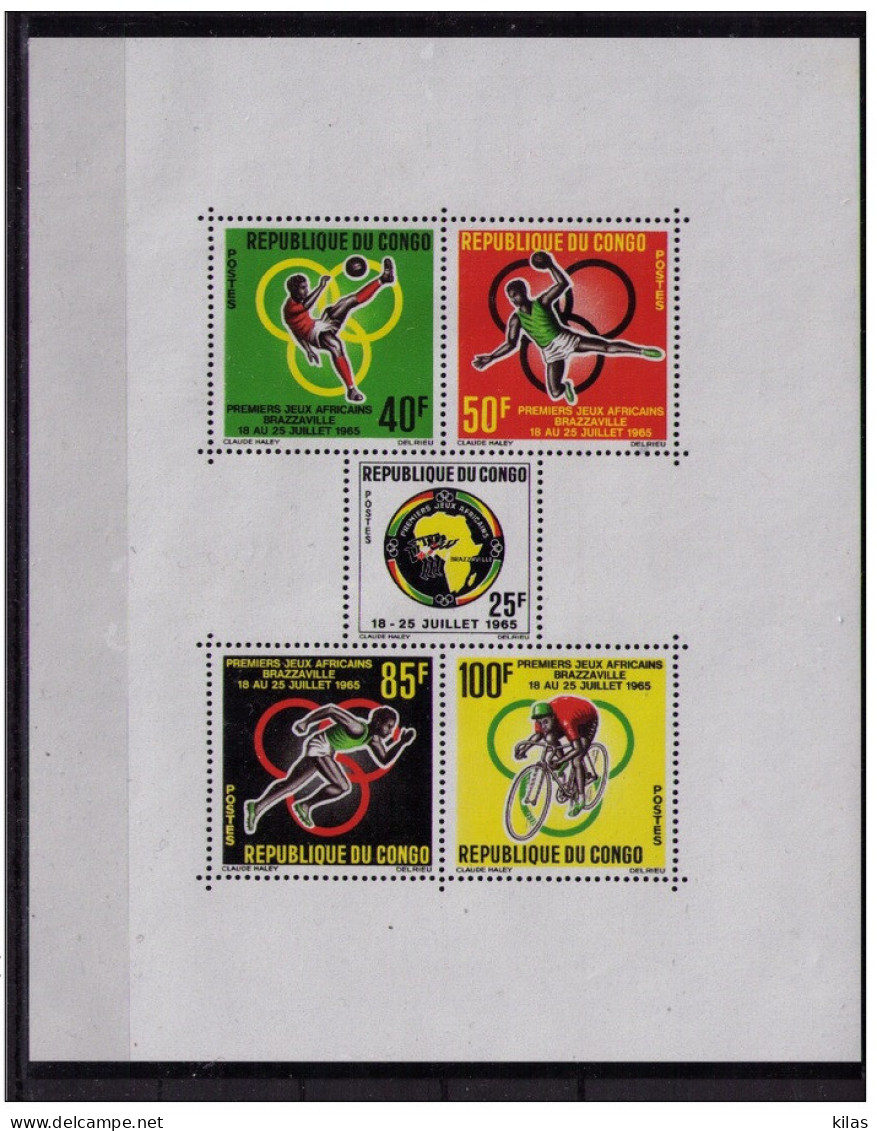 CONGO 1965 1st African Games Brazzaville MNH - Copa Africana De Naciones