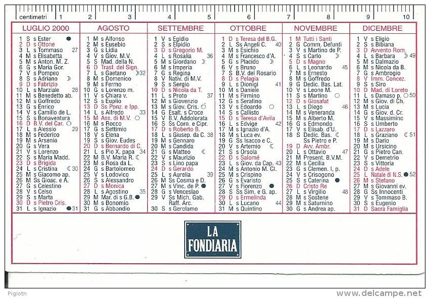 CAL596 - CALENDARIETTO 2000 - LA FONDIARIA - Formato Piccolo : 1991-00