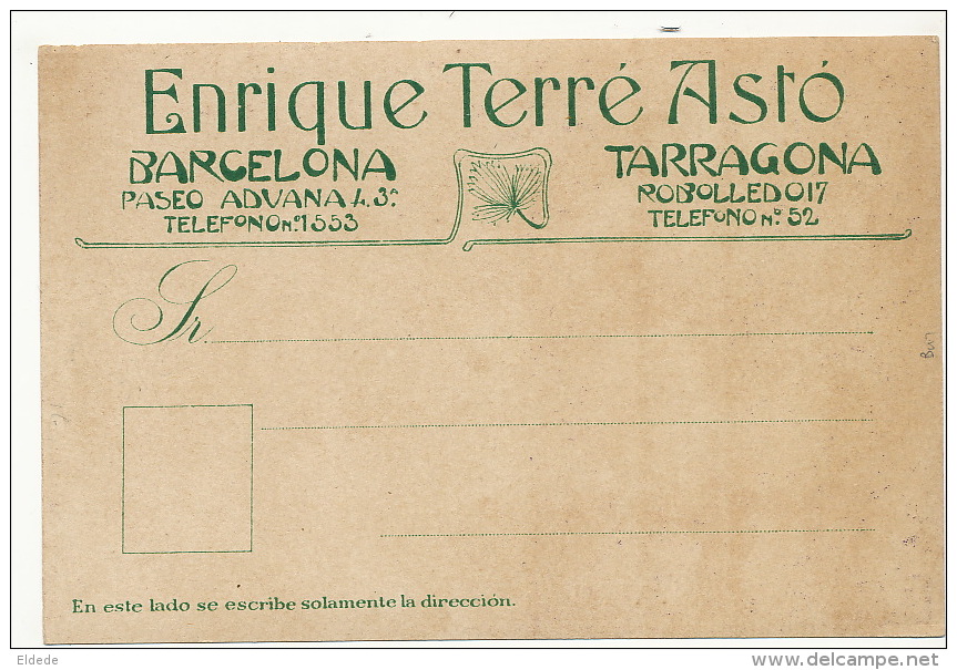 Tarragona Y Barcelona  Enrique Terré Asto Vinos De Jerez Valdespino Art Nouveau - Tarragona