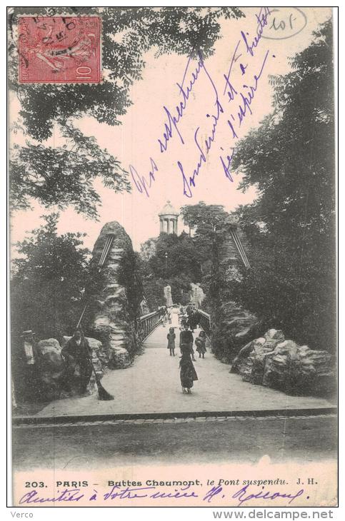 Carte Postale Ancienne De PARIS - BUTTES CHAUMONT - Arrondissement: 19