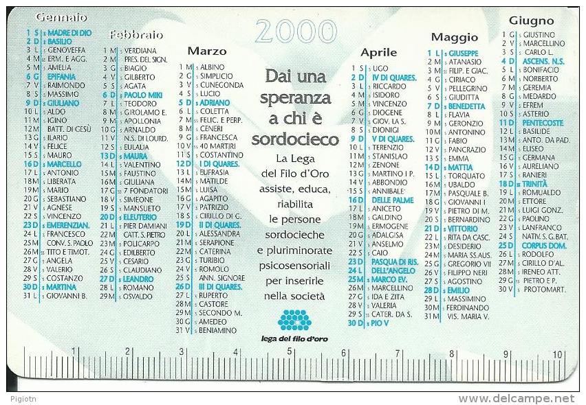 CAL601 - CALENDARIETTO 2000 - LEGA DEL FILO D´ORO - Formato Piccolo : 1991-00